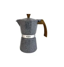 Гейзерна кавоварка Magio Сіра 9 порцій 450 мл (MG-1012)
