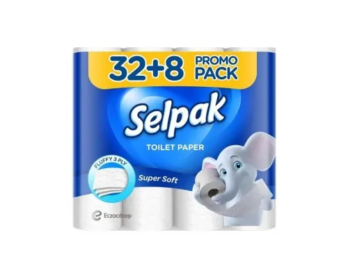 Туалетний папір Selpak 3 шари 32+8 рулонів (8690530059474)