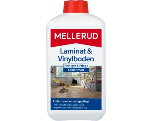 Засіб для миття підлоги Mellerud Для догляду за синтетичними поверхнями з матовим ефектом (ламінат, вініл, лінолеум, ПВХ) 1 л (4004666010409)
