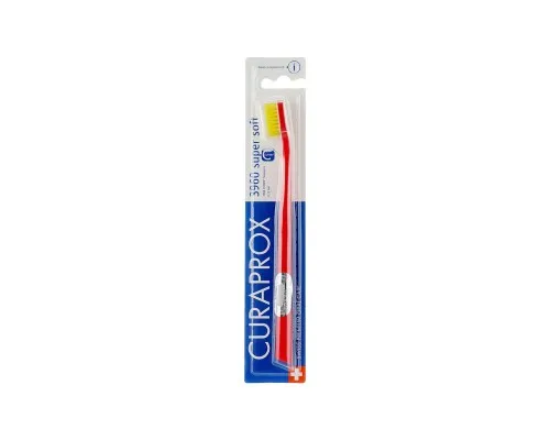 Зубна щітка Curaprox CS 3960 Super Soft Суперм'яка D 0.12 мм Червона з жовтою щетиною (CS 3960-10)