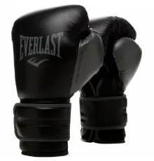 Боксерские перчатки Everlast Powerlock Training Gloves 870310-70-816 чорний/сірий 16 oz (009283608354)