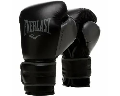 Боксерські рукавички Everlast Powerlock Training Gloves 870310-70-816 чорний/сірий 16 oz (009283608354)