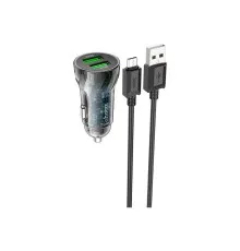 Зарядное устройство HOCO Z47 Transparent Discovery Edition 2xUSB Black (6931474782236)