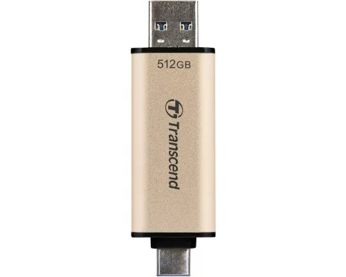 USB флеш накопитель Transcend 512GB JetFlash 930C Gold-Black USB 3.2/Type-C (TS512GJF930C)