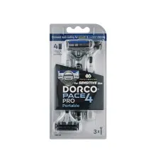 Бритва Dorco Pace 4 Pro Одноразовая Для мужчин 3 шт. (8801038598253)