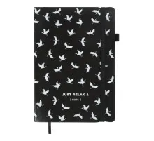 Книга записна Buromax RELAX А5 96 аркушів лінія, чорний (BM.295201-01)