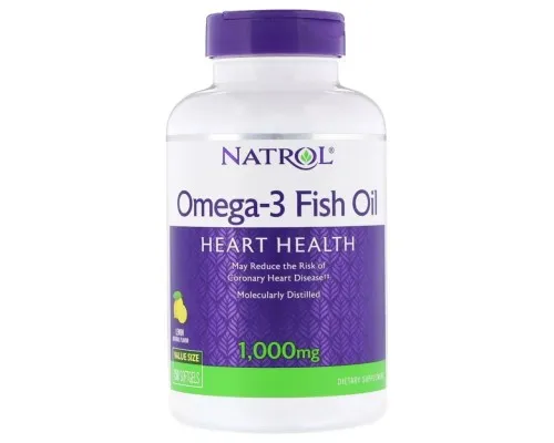 Жирні кислоти Natrol Омега-3 Риб'ячий Жир 1000 мг, Omega-3 Fish Oil, 150 желатинових капсул (NTL-04040)