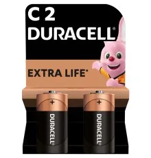 Батарейка Duracell C LR14 щелочная 2шт. в упаковке (5000394052529 / 81483545)