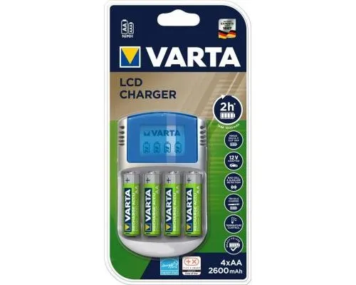 Зарядное устройство для аккумуляторов Varta LCD charger + 4 * AA 2500mAh (57070201451)