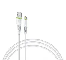 Дата кабель USB 2.0 AM to Lightning 1.2m CBFLEXL1 white Intaleo (1283126487460)