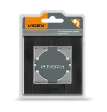 Рамка Videx BINERA чорний алюміній одинарна (VF-BNFRA1H-B)