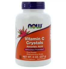 Вітамін Now Foods Вітамін С, Кристали, Vitamin C Crystals, 8 oz (227 гр) (NOW-00790)