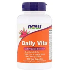 Мультивітамін Now Foods Мультивітаміни, Daily Vits, Multi Vitamin & Mineral, 120 кап (NOW-03776)