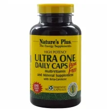 Мультивітамін Natures Plus Щоденні Мультівітаміни без Заліза, Ultra One, 90 гелевих (NTP30091)