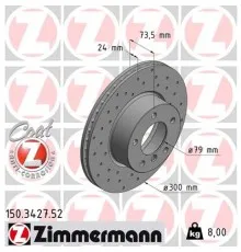 Гальмівний диск ZIMMERMANN 150.3427.52