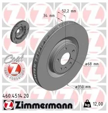 Тормозной диск ZIMMERMANN 460.4514.20