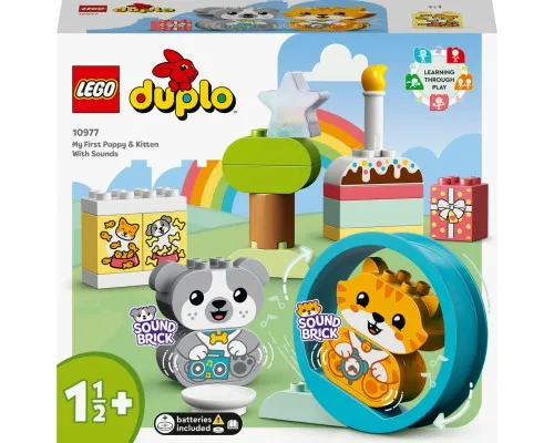 Конструктор LEGO DUPLO My First Мой первый щенок и котенок со звуками 22 деталей (10977)