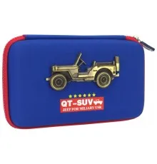 Пенал Cool For School з металевою аплікацією 1 відділення Темно-синій (QT-5795-Blue)