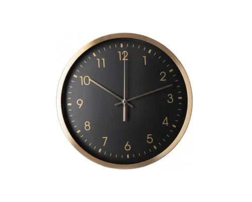 Настінний годинник Optima Rich металевий, чорний (O52088)
