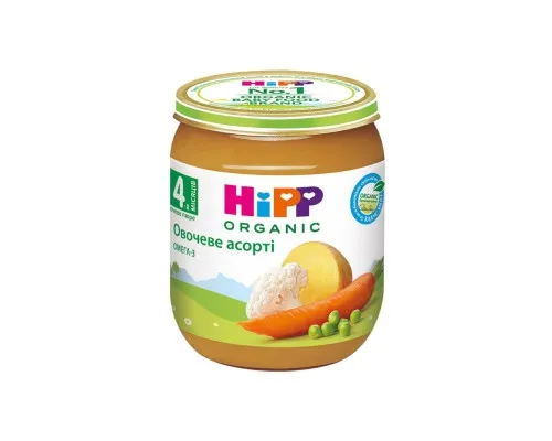 Детское пюре HiPP Овощное ассорти 125 г (1223072)