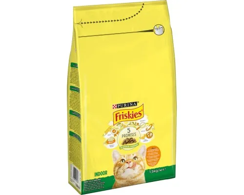 Сухой корм для кошек Purina Friskies Indoor с курицей и овощами 1.5 кг (7613031341887)