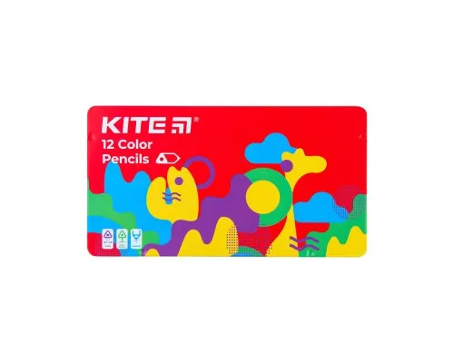 Карандаши цветные Kite Фэнтези трехгранные 12 цветов (K22-058-2)