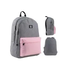 Рюкзак школьный GoPack Education Teens 140L-1 серо-розовый (GO24-140L-1)