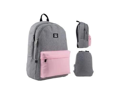 Рюкзак шкільний GoPack Education Teens 140L-1 сіро-рожевий (GO24-140L-1)