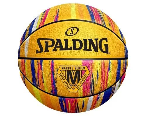 Мяч баскетбольный Spalding Marble Ball жовтий Уні 7 84401Z (689344406503)