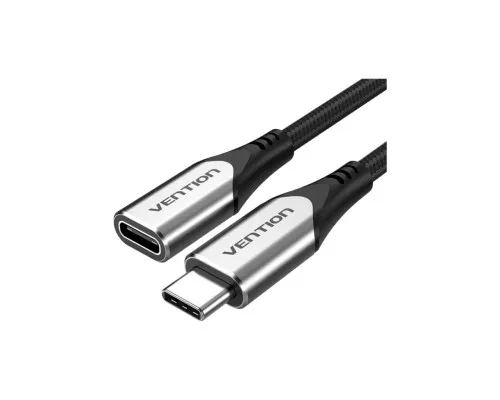 Дата кабель USB-C 3.1 M/F 1.0m 60W (20V/3A) 4K60HZ Thunderbolt 3 Vention (TABHF)