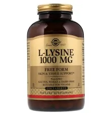 Амінокислота Solgar Лізин 1000 мг, L-Lysine, 250 таблеток (SOL-01702)