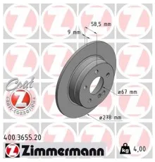 Тормозной диск ZIMMERMANN 400.3655.20