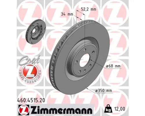 Тормозной диск ZIMMERMANN 460.4515.20