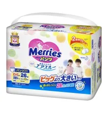 Подгузники Merries трусики для детей размер XXL 15-28 кг 26 шт (558862)