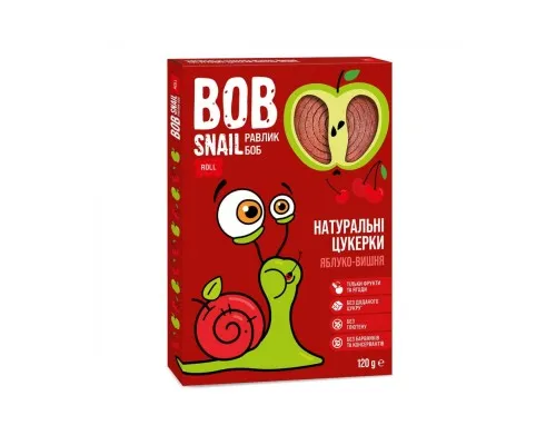 Цукерка Bob Snail Равлик Боб Яблучно-вишня 120 г (4820162520354)