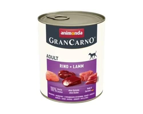 Консерви для собак Animonda GranCarno Adult Beef + Lamb 800 г (4017721827423)