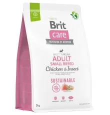 Сухой корм для собак Brit Care Dog Sustainable Adult Small Breed с курицей и насекомыми 3 кг (8595602558667)