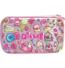 Пенал Cool For School з тисненням 1 відділення Рожевий (QT-5781-Pink)