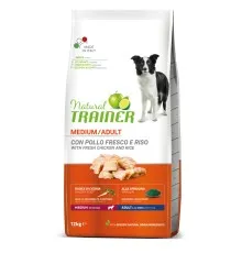 Сухий корм для собак Trainer Natural Super Premium Adult Medium Con Pollo Fresco Riso & Aloe Vera 12 кг (8015699006761)