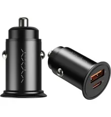 Зарядное устройство Vyvylabs Round Dot Dual Fast Charge Car Charger 65W A+C Black (VJY65B-01)