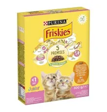 Сухой корм для кошек Purina Friskies Junior с курицей, молоком и овощами 300 г (7613031868360)