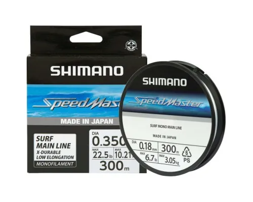 Волосінь Shimano Speedmaster Surf Mono 1200m 0.18mm 3.05kg (SMSM181200)
