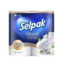 Туалетная бумага Selpak Deluxe Cotton Enriched 3 слоя 4 рулона (8690530046566)