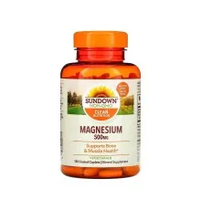 Мінерали Sundown Магній, 500 мг, Magnesium, Sundown Naturals, 180 каплет (SDN-30173)