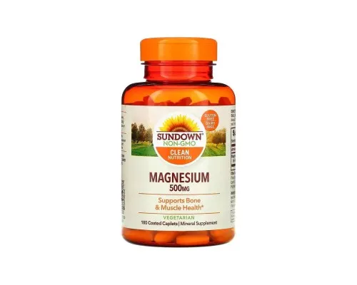 Минералы Sundown Магний, 500 мг, Magnesium, Sundown Naturals, 180 каплет (SDN-30173)