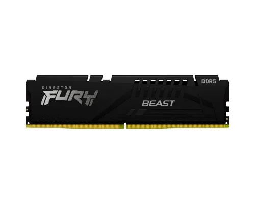 Модуль пам'яті для комп'ютера DDR5 16GB 6400 MHz Beast Black EXPO Kingston Fury (ex.HyperX) (KF564C32BBE-16)