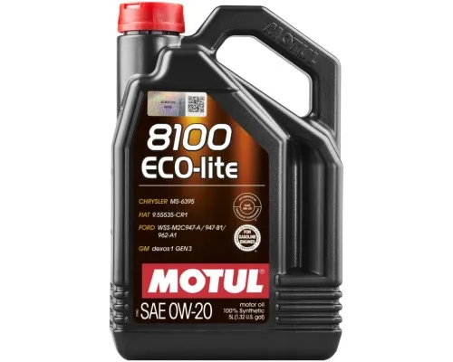 Моторна олива MOTUL 8100 Eco-lite SAE 0W-20, 5л