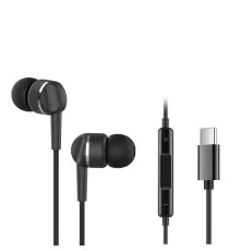 Навушники Ergo VM-735 Type-C Earphones Black (VM-735K)