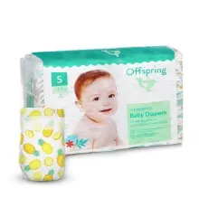 Подгузники Offspring Pineapple размер S 3-6 кг 48 шт (DP-OI-FAT-S48P-PHP)