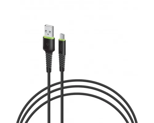 Дата кабель USB 2.0 AM to Micro 5P 0.2m CBFLEXM0 black Intaleo (1283126487422)